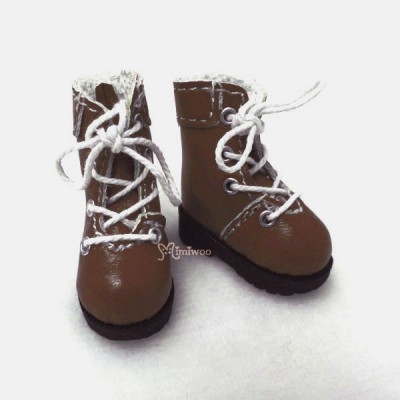 SHP002LBN Mimiwoo 1/6 Bjd Neo Blythe Doll Shoes Boots Brown 